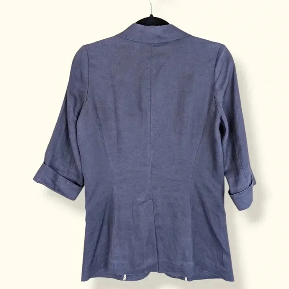 Blue Linen Jacket - Picture 5 of 6